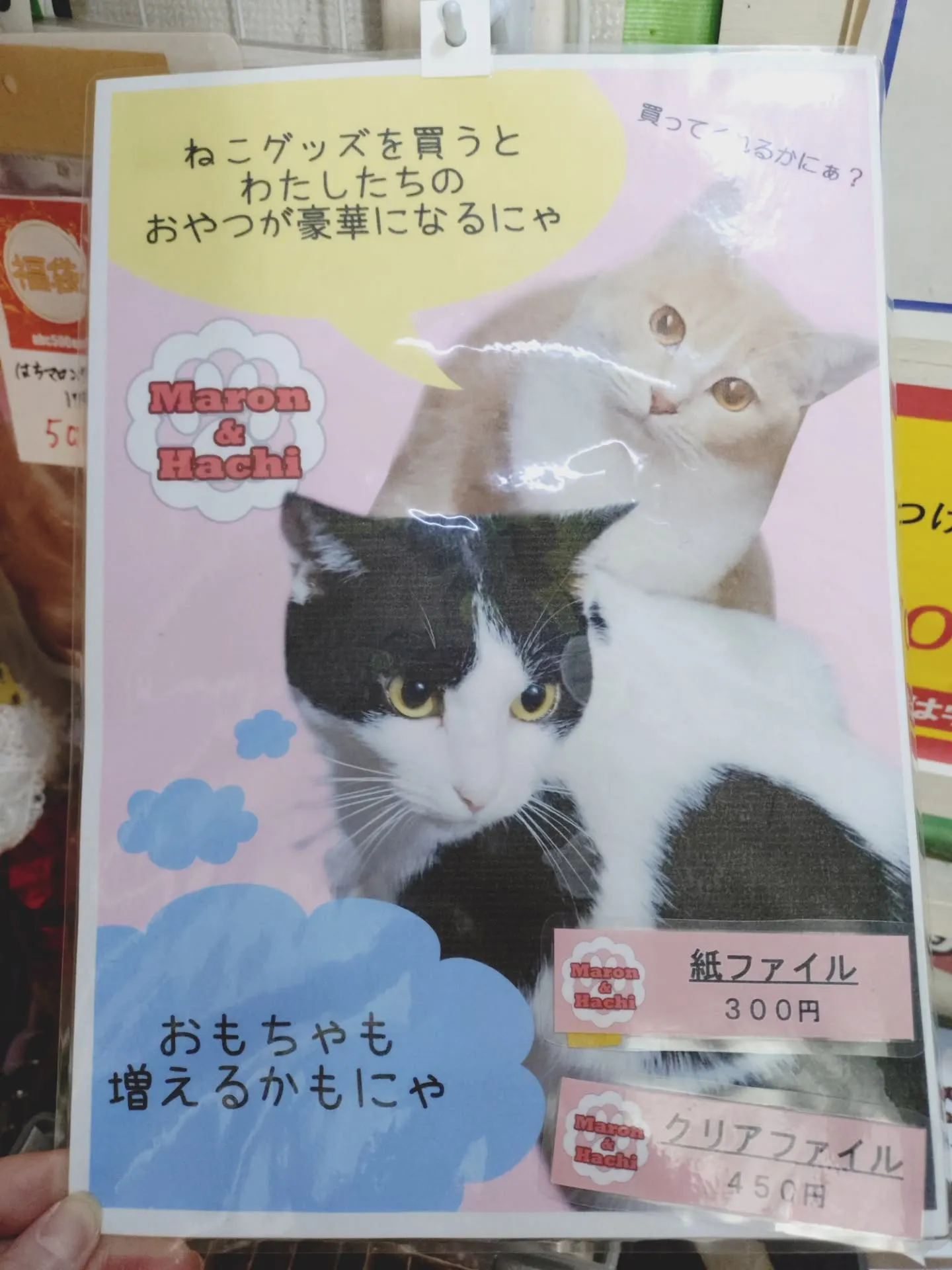 はち・マロンのグッズを購入すると猫たちのおやつやおもちゃに使...