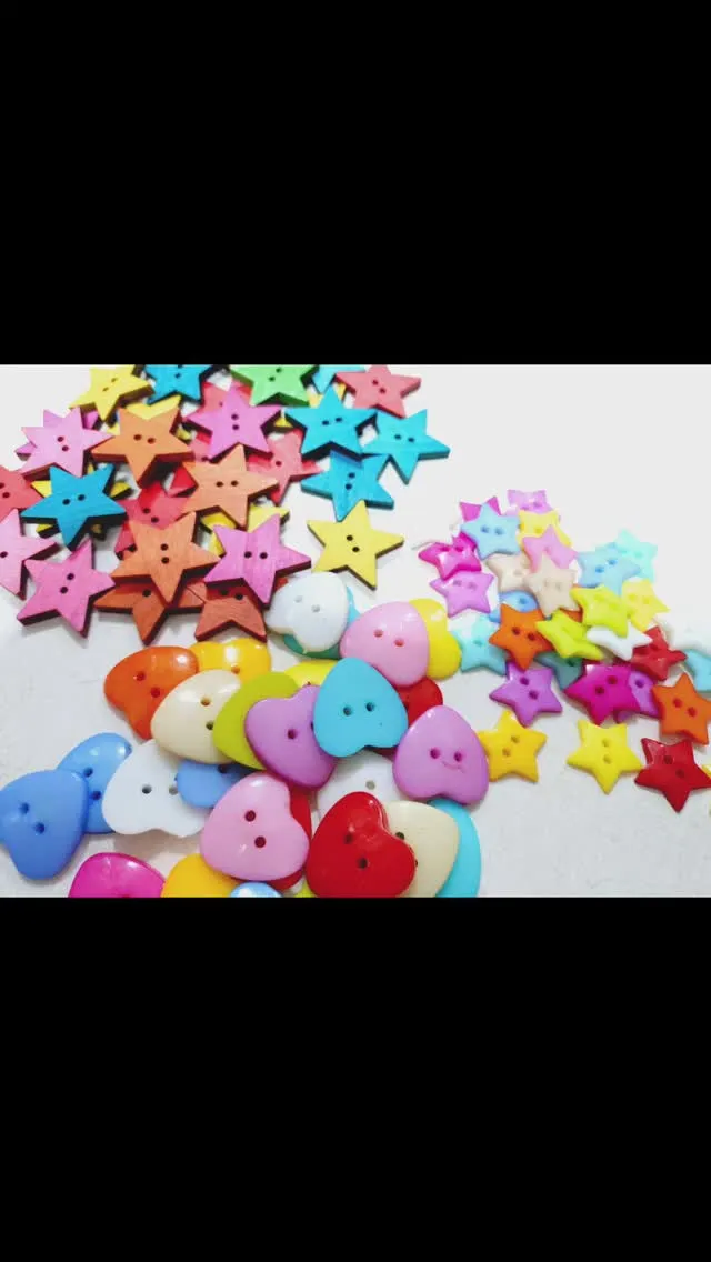 新しくボタンが入荷しました！星☆の形やハート♡、